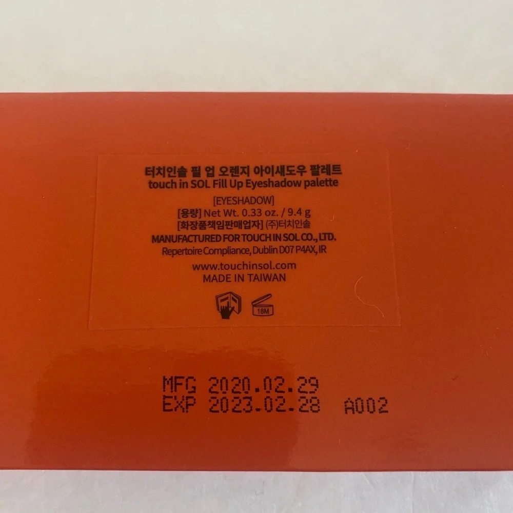 TOUCH IN SOL Fill Up Orange Eyeshadow Palette $32